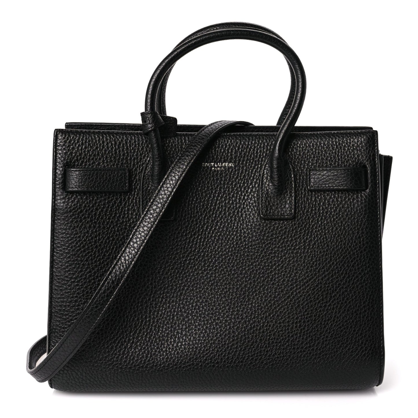 Saint Laurent Grained Calfskin Baby Sac De Jour Black
