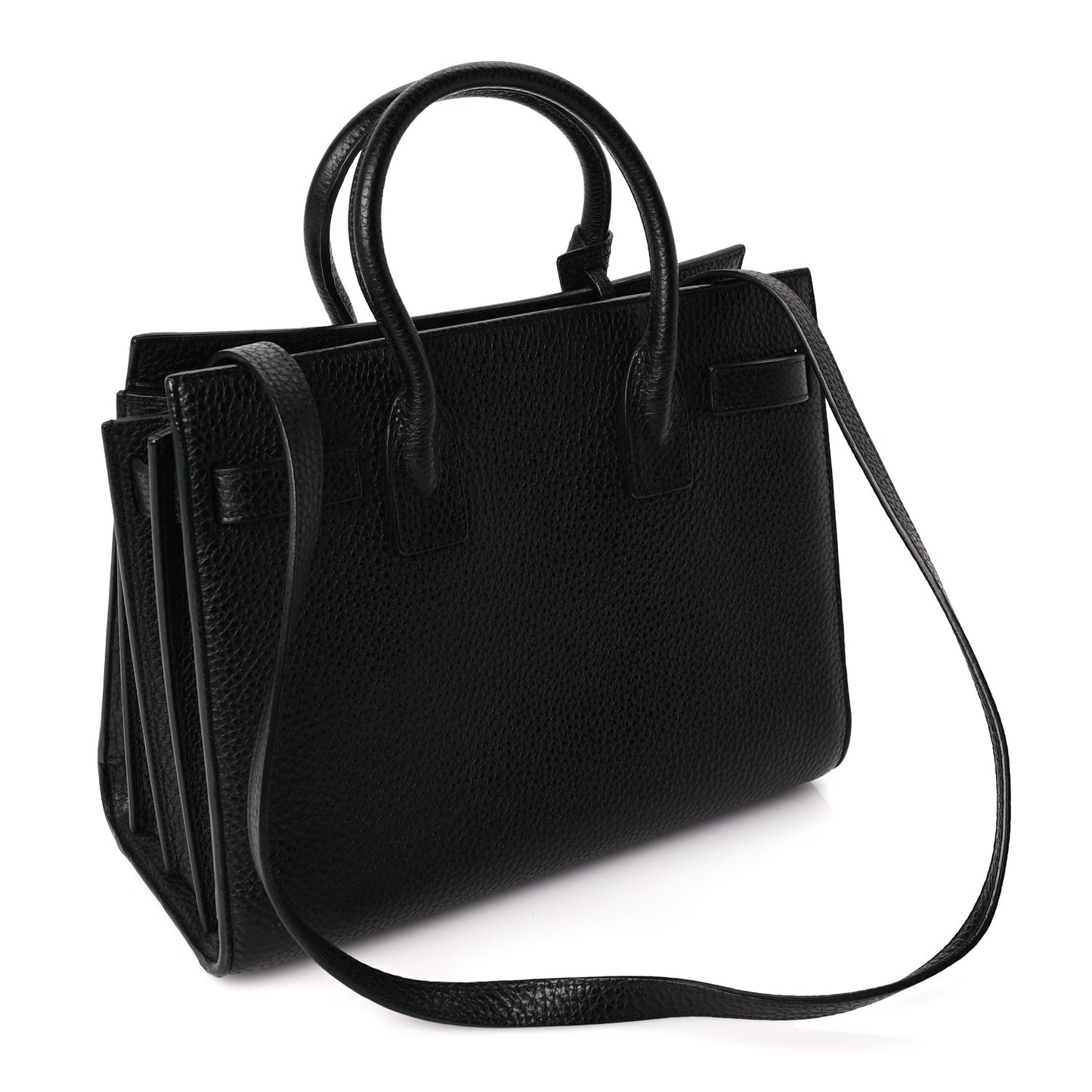 Saint Laurent Grained Calfskin Baby Sac De Jour Black