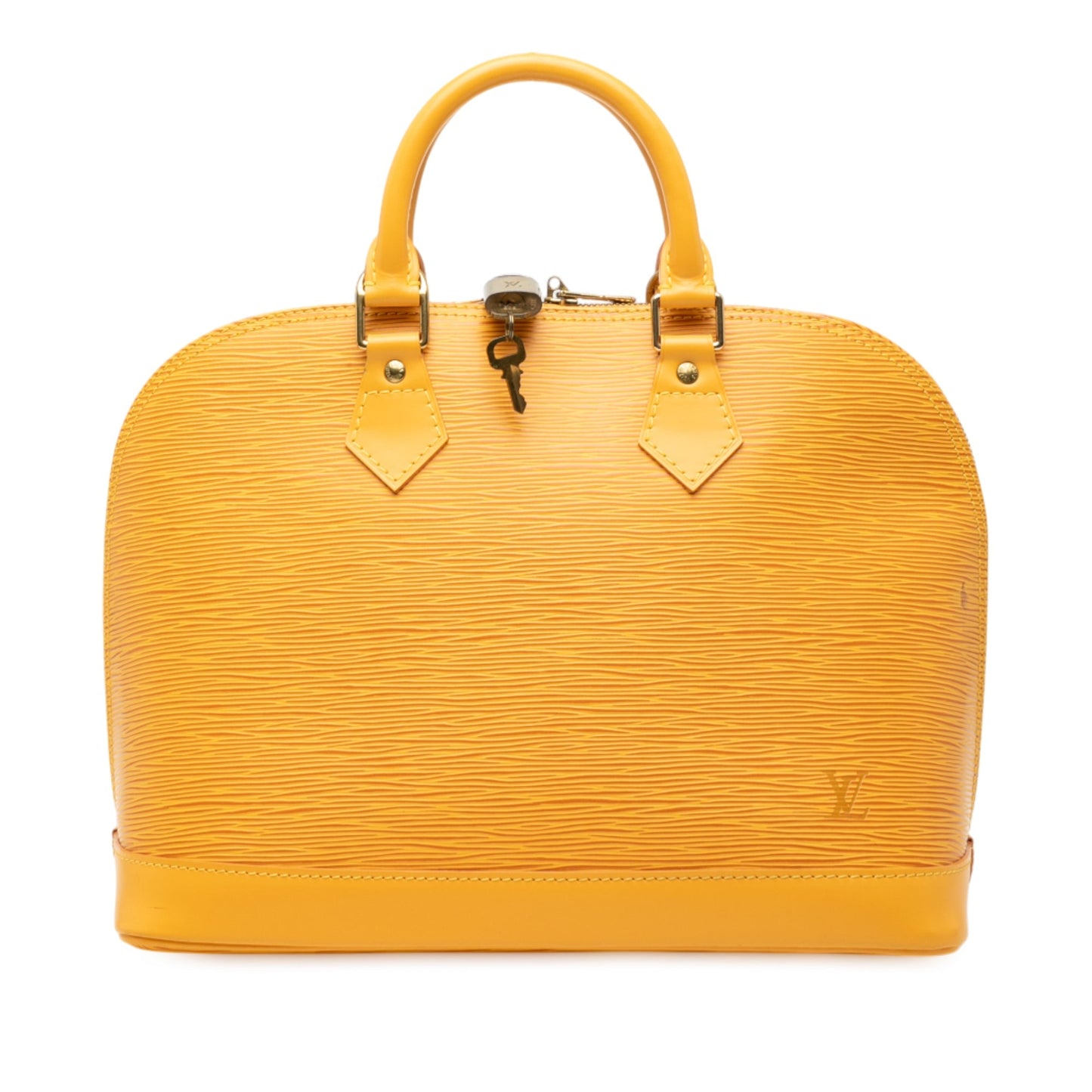 Yellow Louis Vuitton Epi Alma PM Handbag