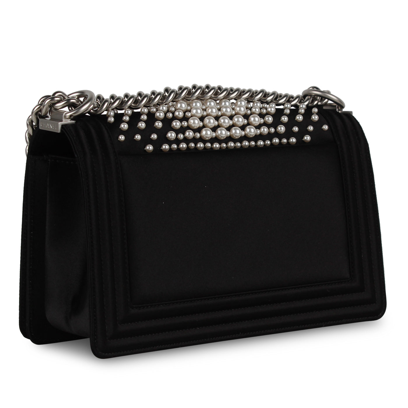 Chanel Pearl Satin Boy Bag - Old Medium