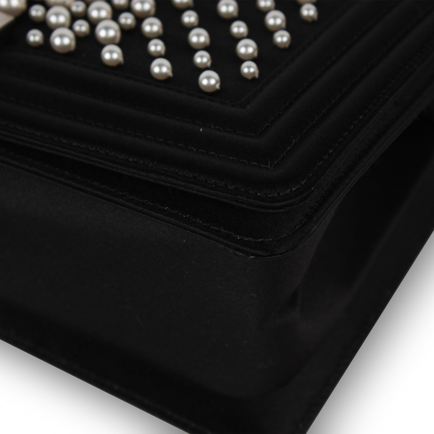 Chanel Pearl Satin Boy Bag - Old Medium