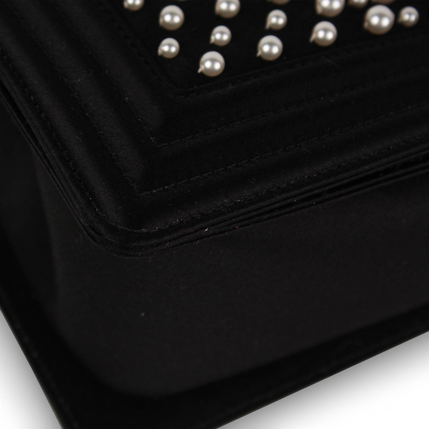 Chanel Pearl Satin Boy Bag - Old Medium