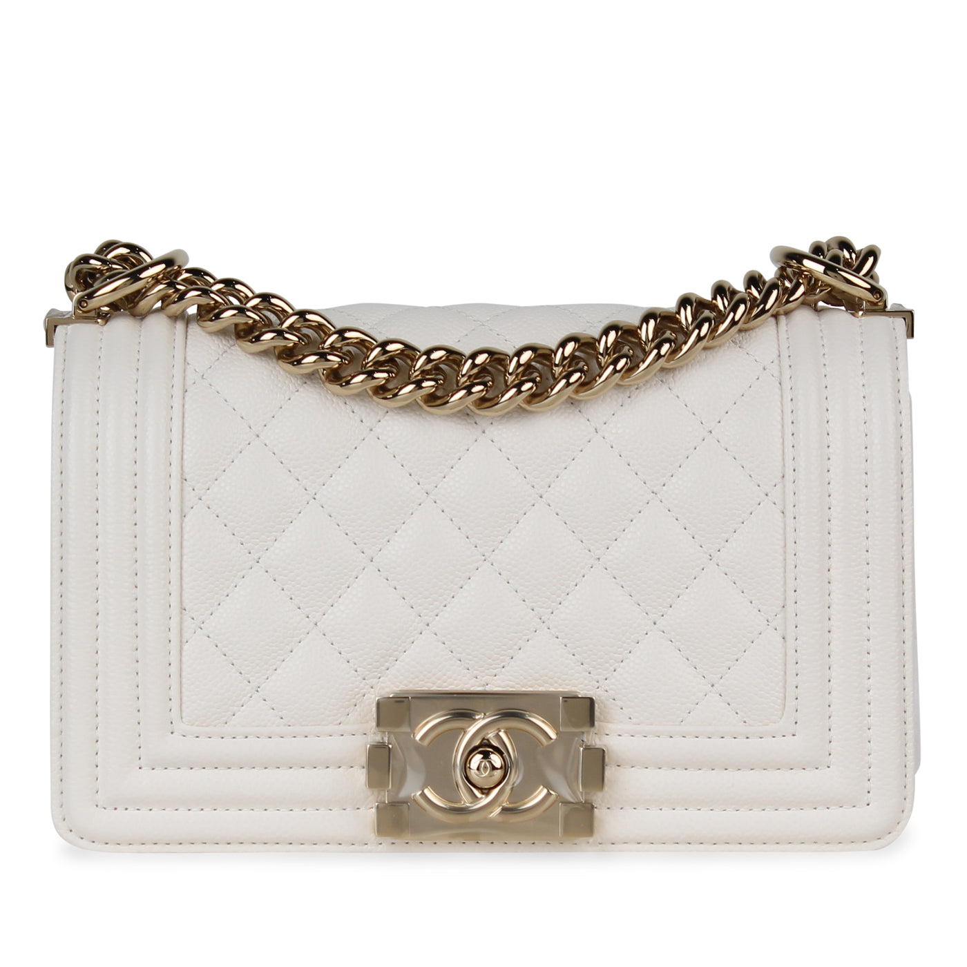 Chanel White Boy Bag - Small