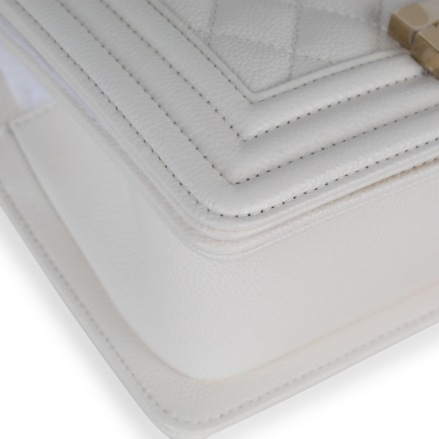 Chanel White Boy Bag - Small