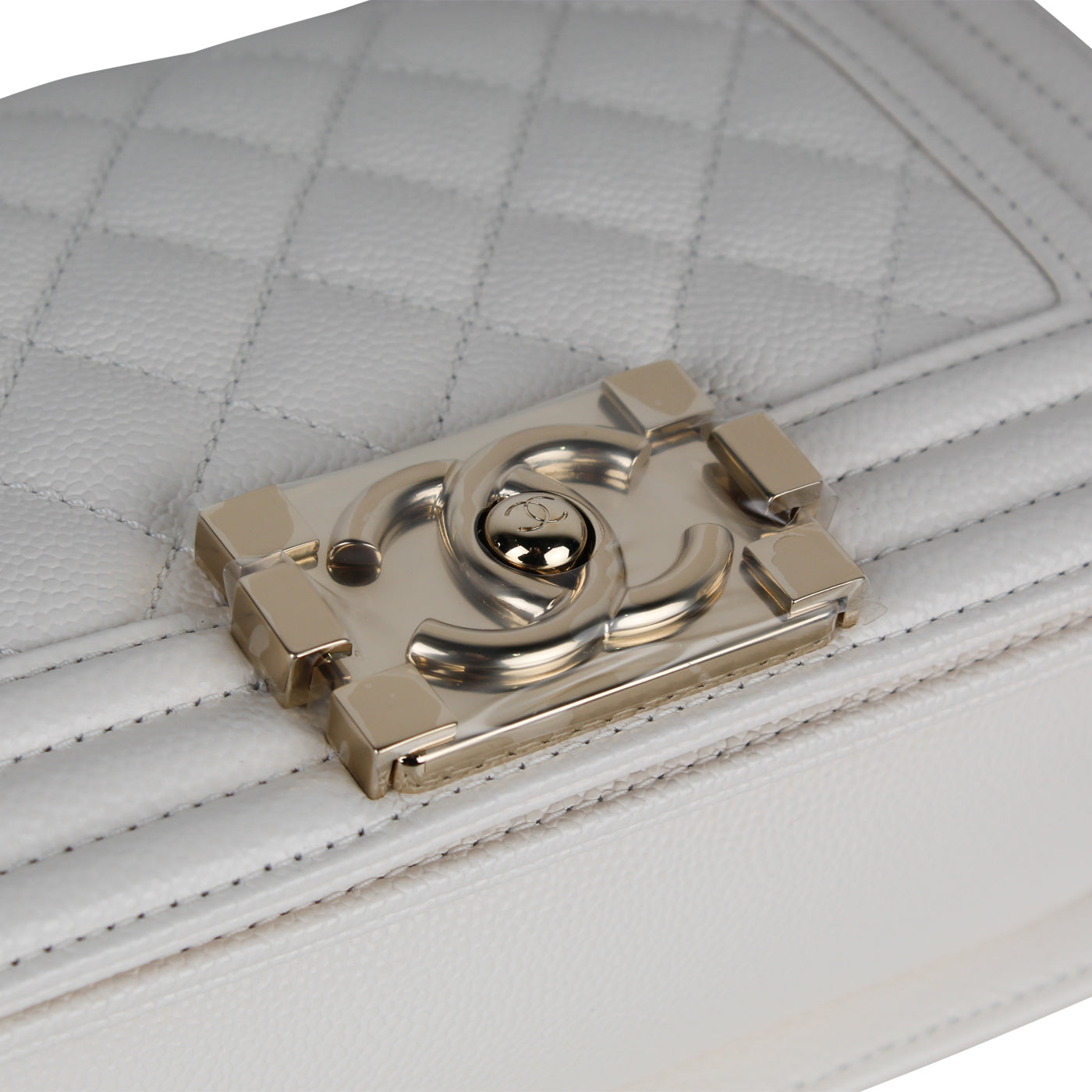 Chanel White Boy Bag - Small