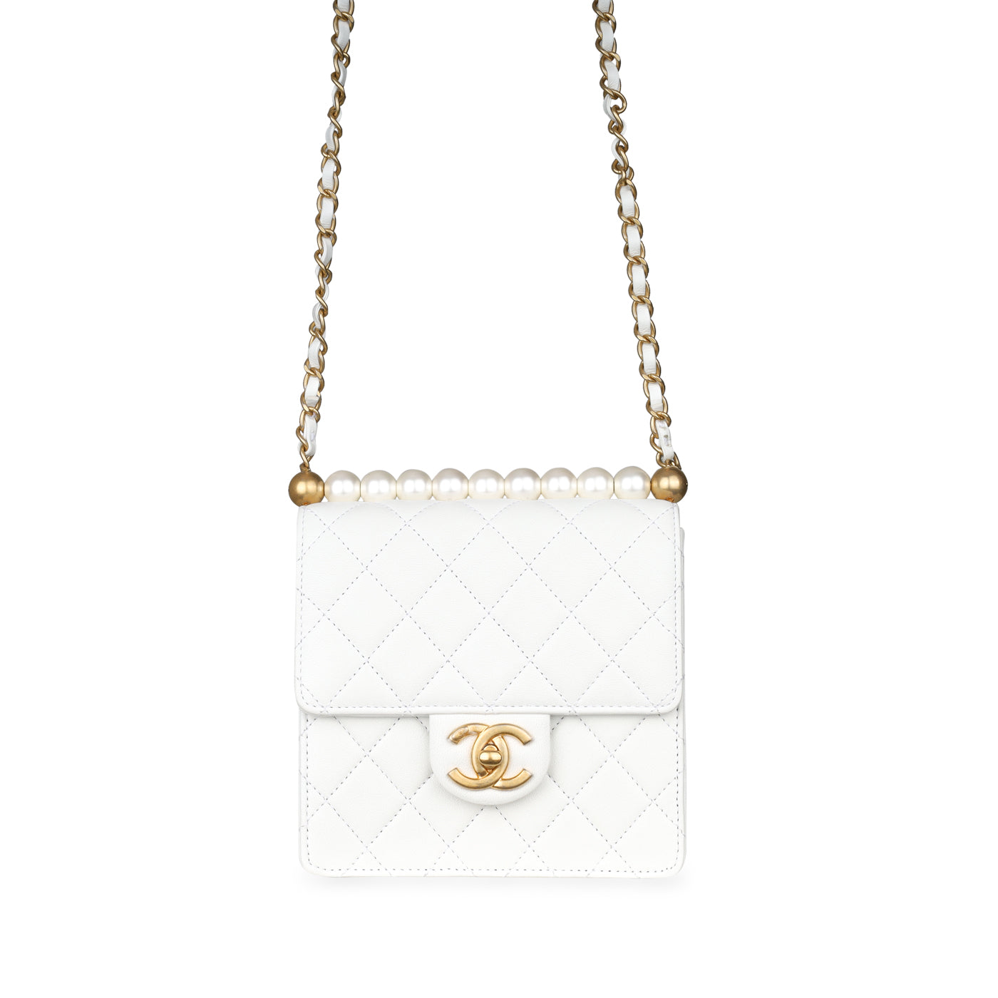 Chanel Vertical Pearl Flap Bag