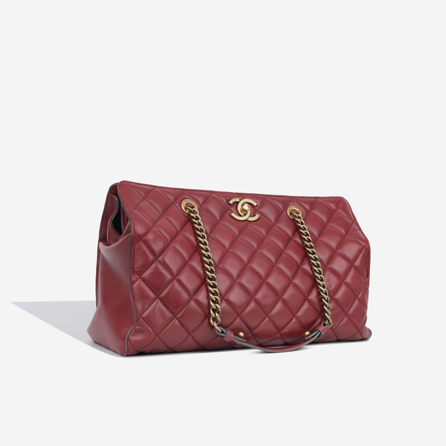 Chanel Large Shopper Tote - Burgundy