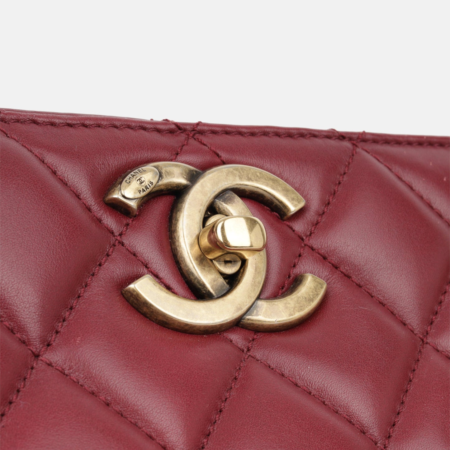 Chanel Large Shopper Tote - Burgundy