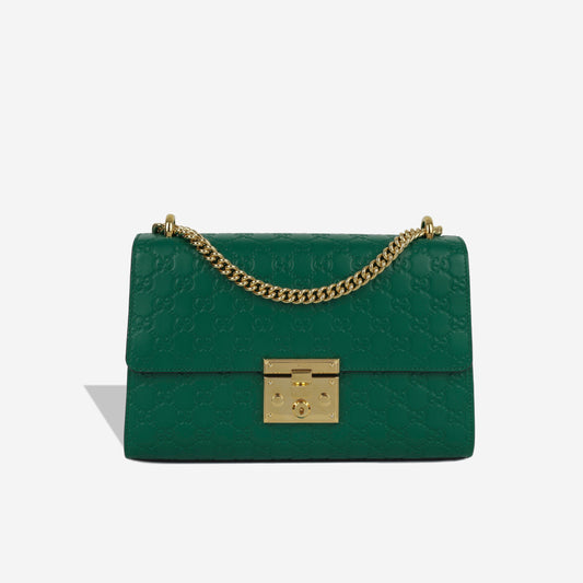 Gucci Monogram Chain Leather Crossbody