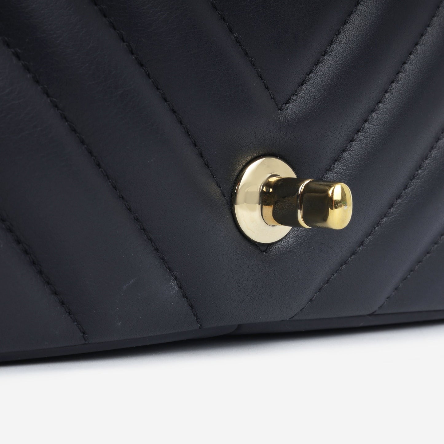 Chanel Large Classic Chevron Flap - Navy