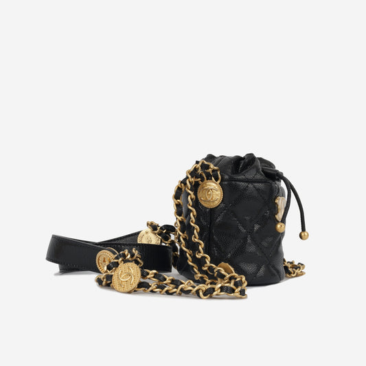 Chanel Micro Bucket Bag on Chain