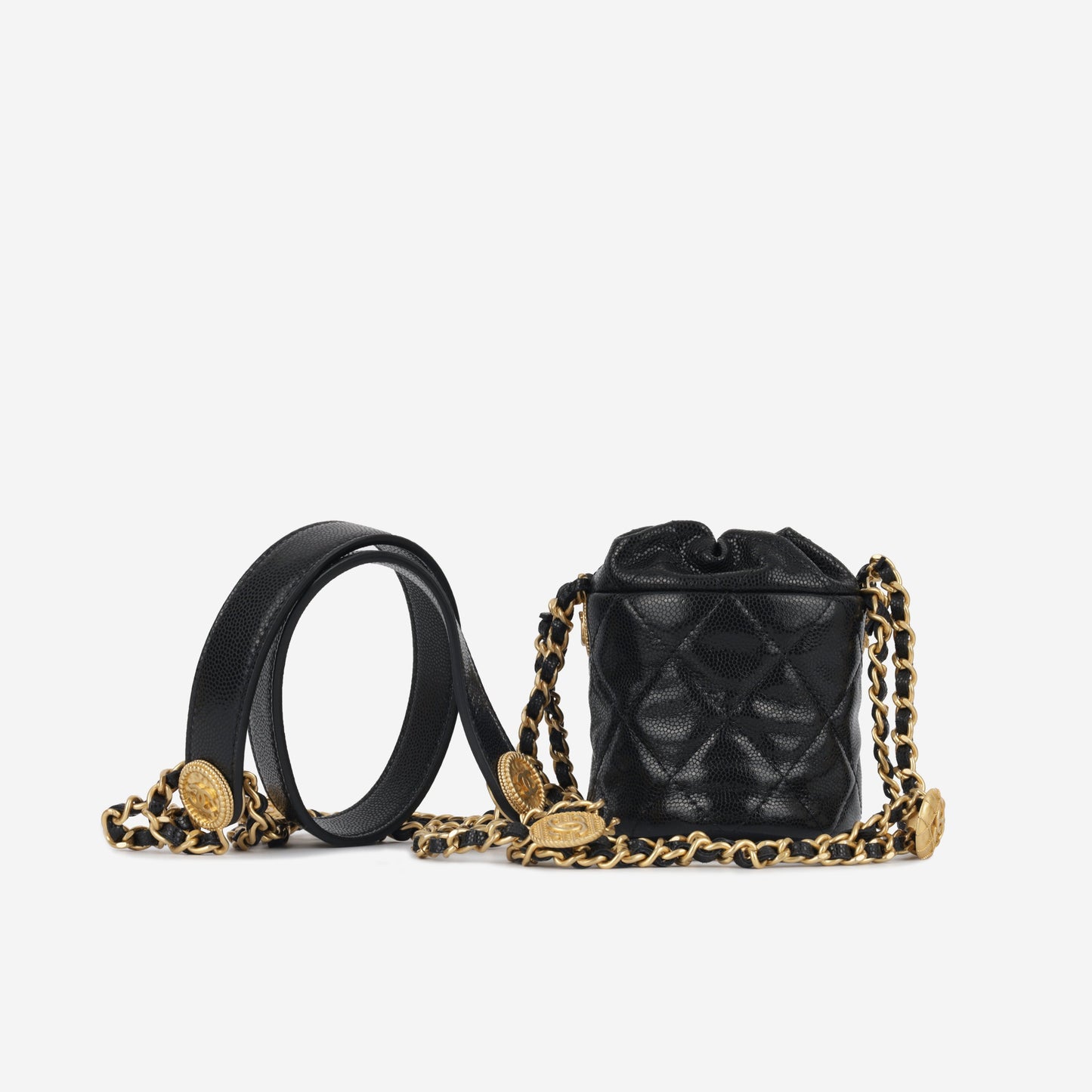 Chanel Micro Bucket Bag on Chain
