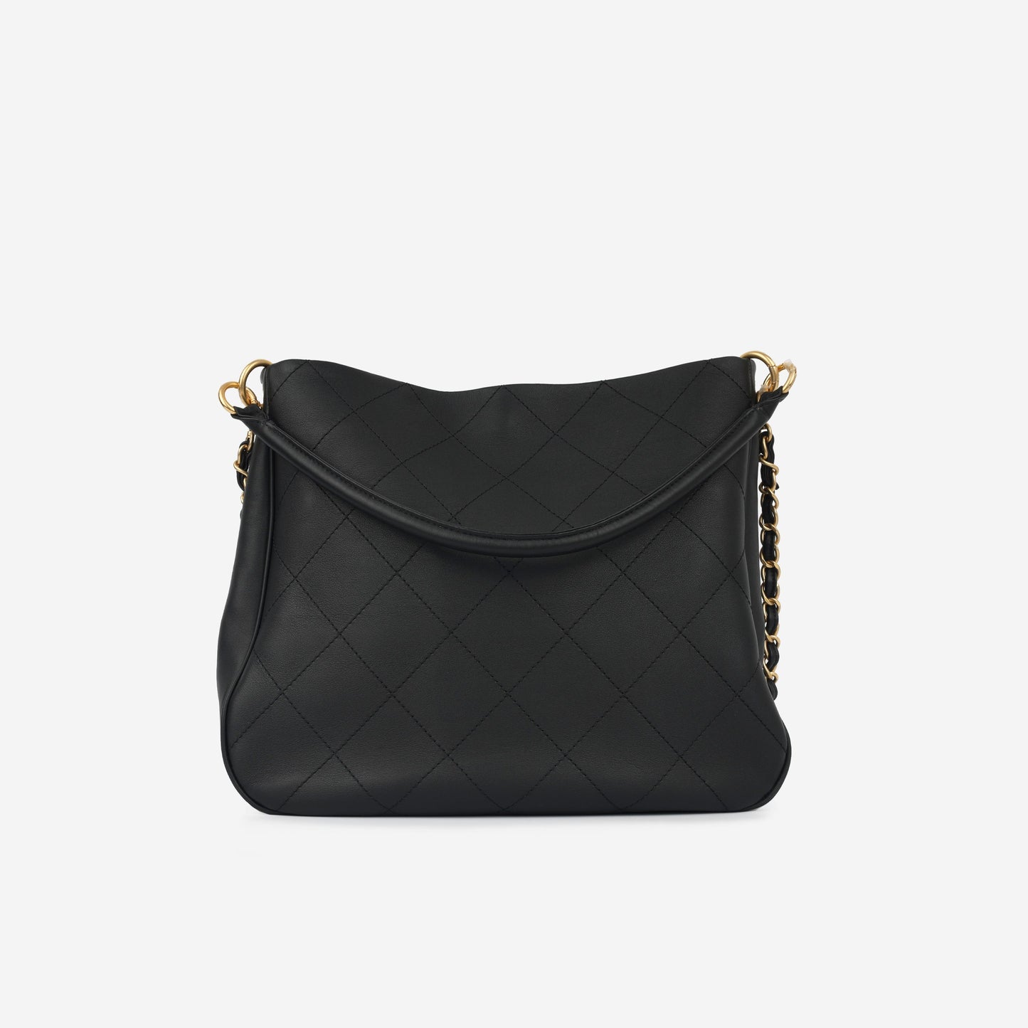 Chanel Hobo Shoulder Bag - Black Calfskin