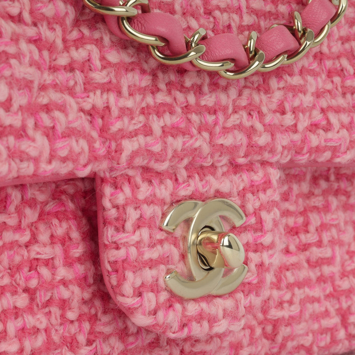 Chanel Mini Rectangular - Mixed Pink Tweed
