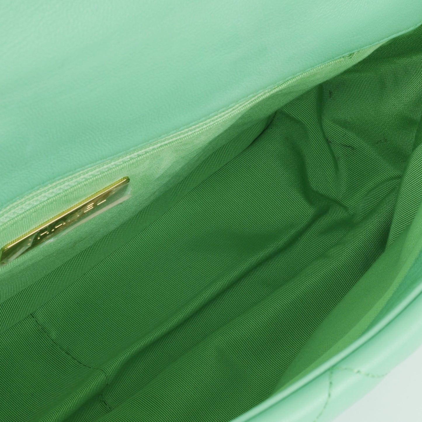 Chanel Large 19 Flap - Green Lambskin | Gold Hardware