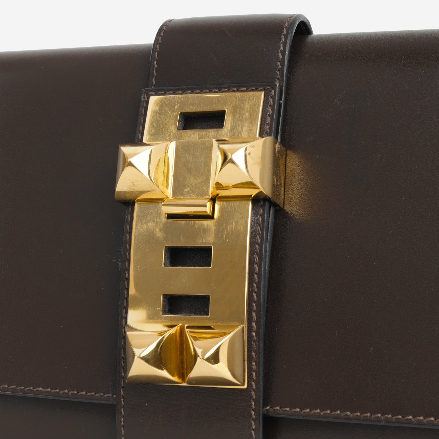Hermès Medor 29 - Ebene Box Calf | Gold Hardware