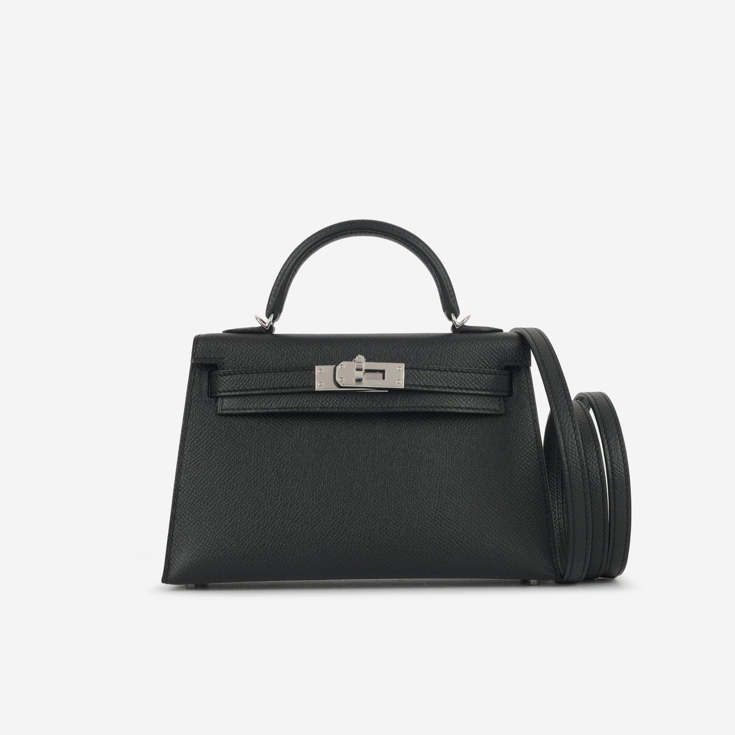Hermès HSS Mini Kelly - Black Epsom / Gold Interior | Palladium Hardware (NWT)