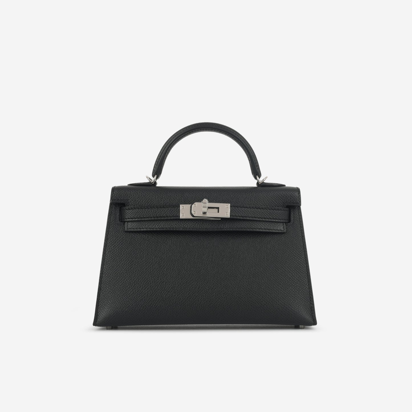 Hermès HSS Mini Kelly - Black Epsom / Gold Interior | Palladium Hardware (NWT)