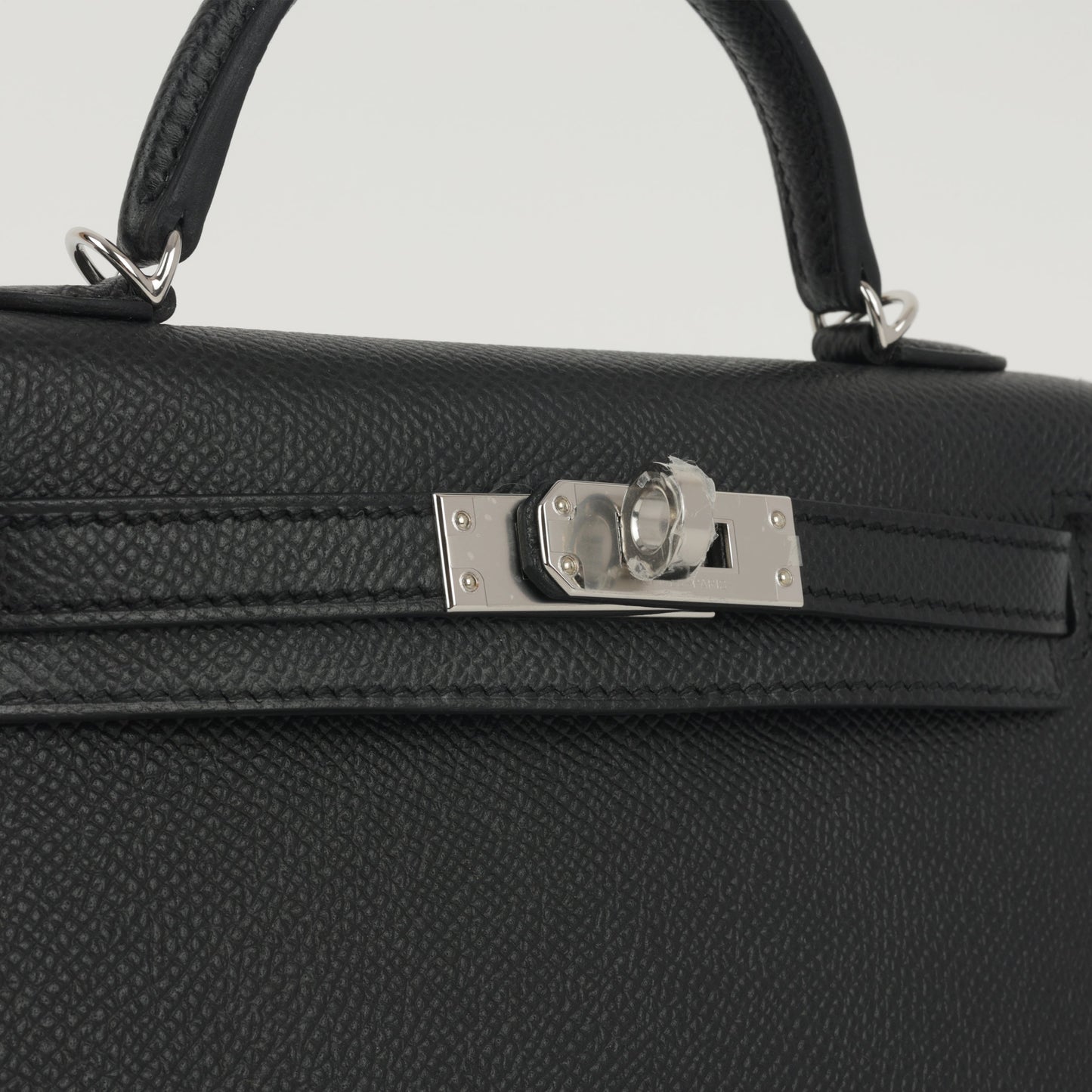 Hermès HSS Mini Kelly - Black Epsom / Gold Interior | Palladium Hardware (NWT)