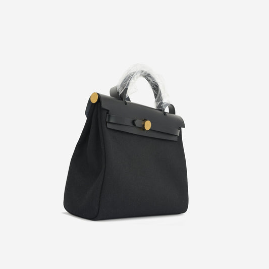 Hermès Hermes Herbag 31 - Noir Canvas / Hunter GHW - Brand New - 2024