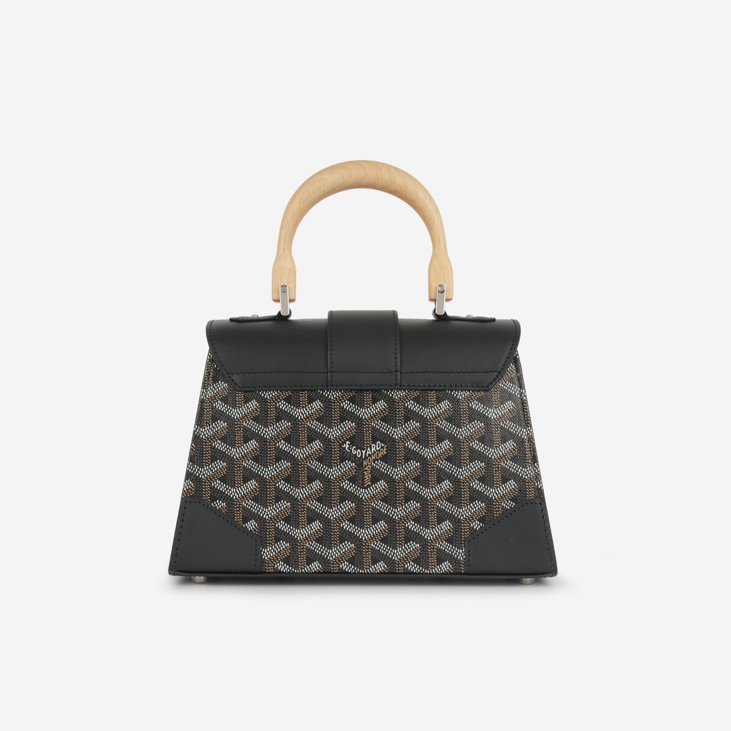 Goyard Saïgon Structuré Mini Bag - Black Goyardine Canvas | Palladium Hardware