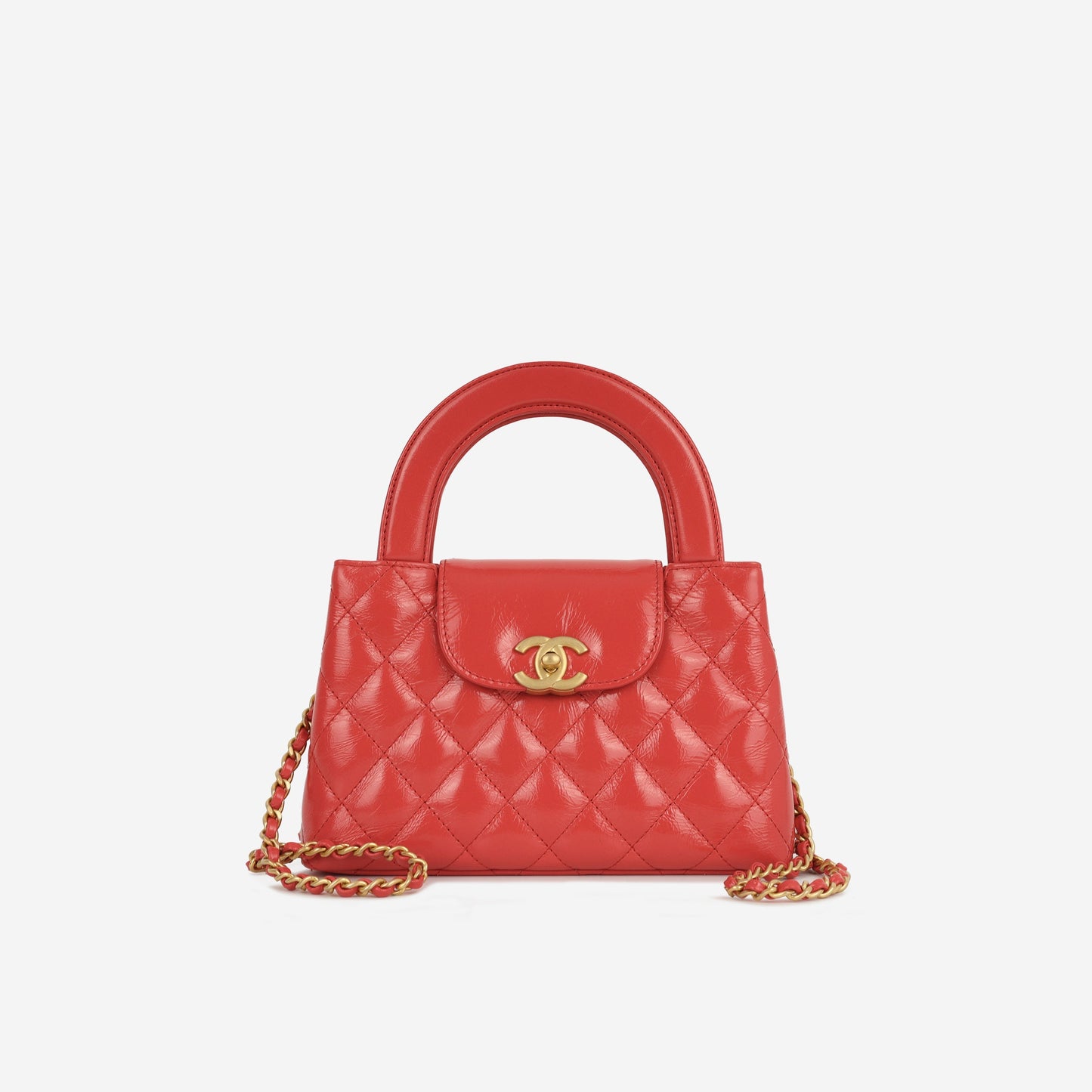 Chanel Small Kelly Re-Edition - Red Crumpled Calfskin | Gold Hardware