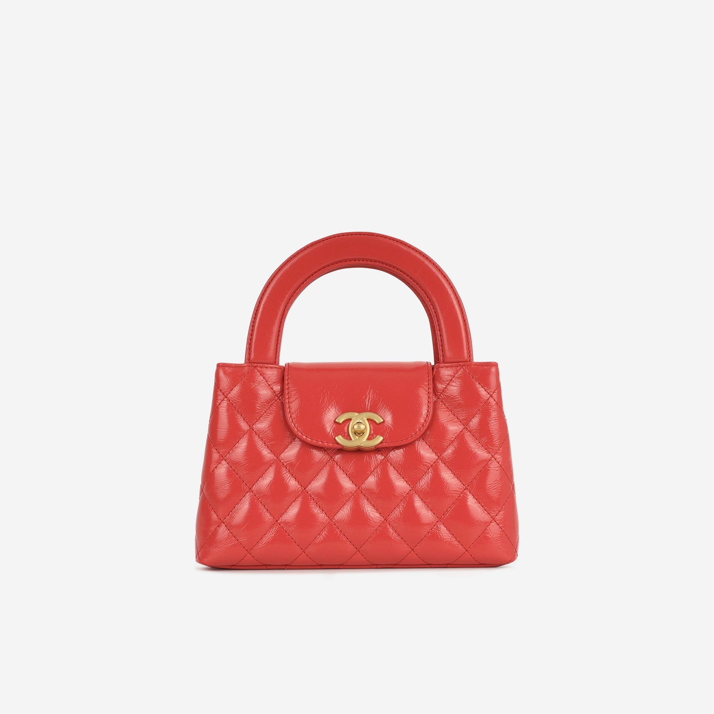 Chanel Small Kelly Re-Edition - Red Crumpled Calfskin | Gold Hardware