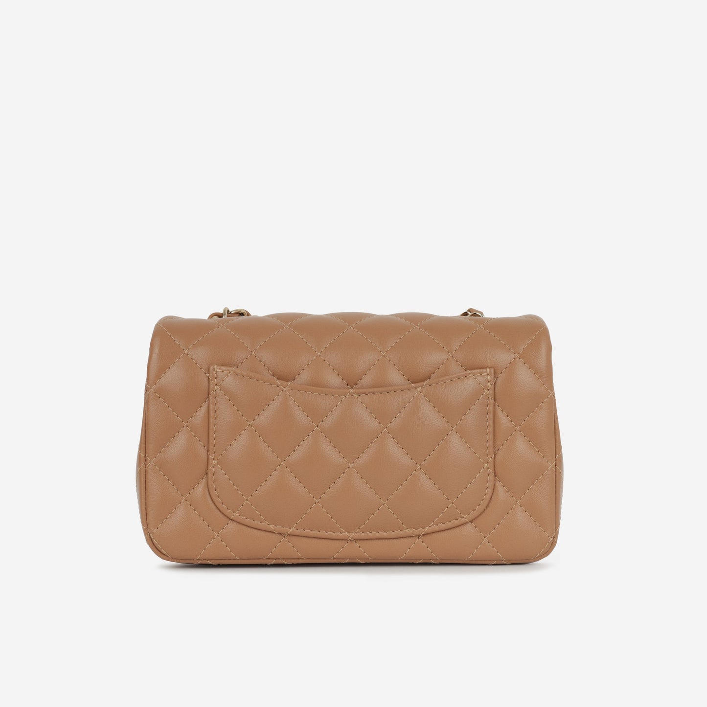 Chanel Mini Flap Rectangular - Caramel Lambskin | Champagne Gold Hardware