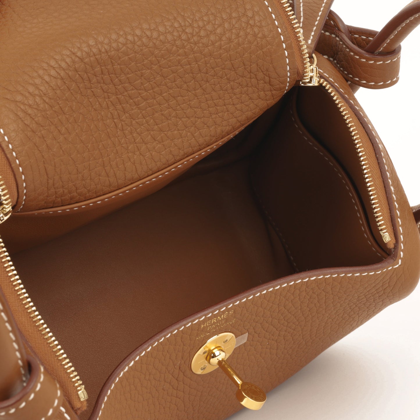 Hermès Mini Lindy - Gold Clemence | Gold Hardware
