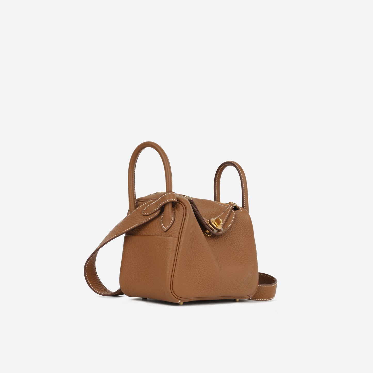 Hermès Mini Lindy - Gold Clemence | Gold Hardware