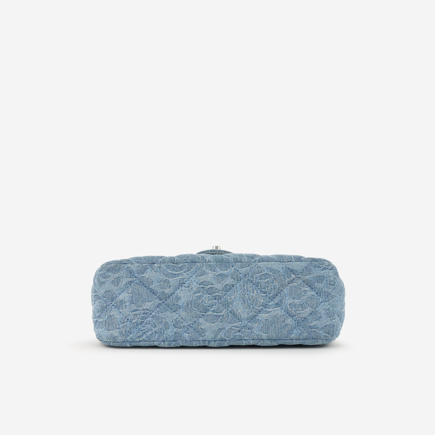 Chanel Camellia Sweetheart Crush Flap - Blue Denim | Silver Hardware
