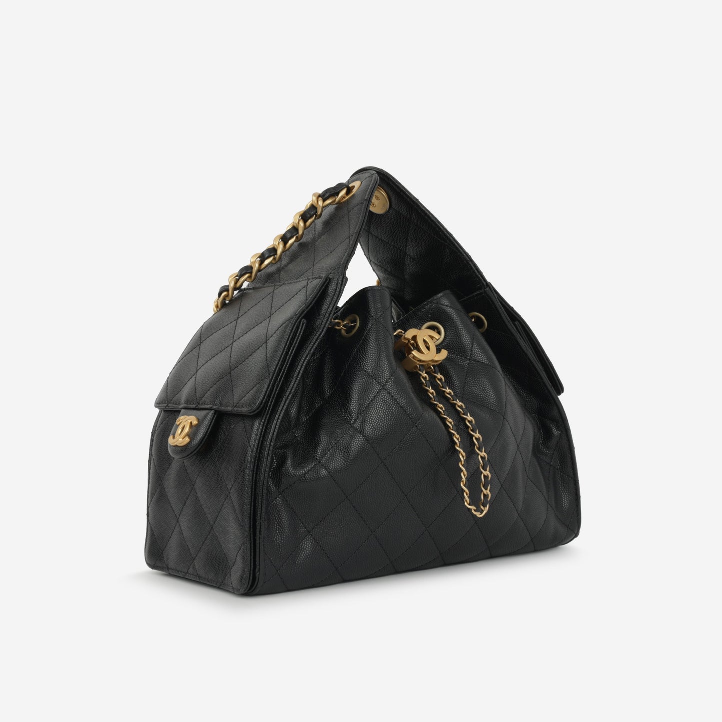 Chanel Small 25 Hobo - Black Caviar | Gold Hardware