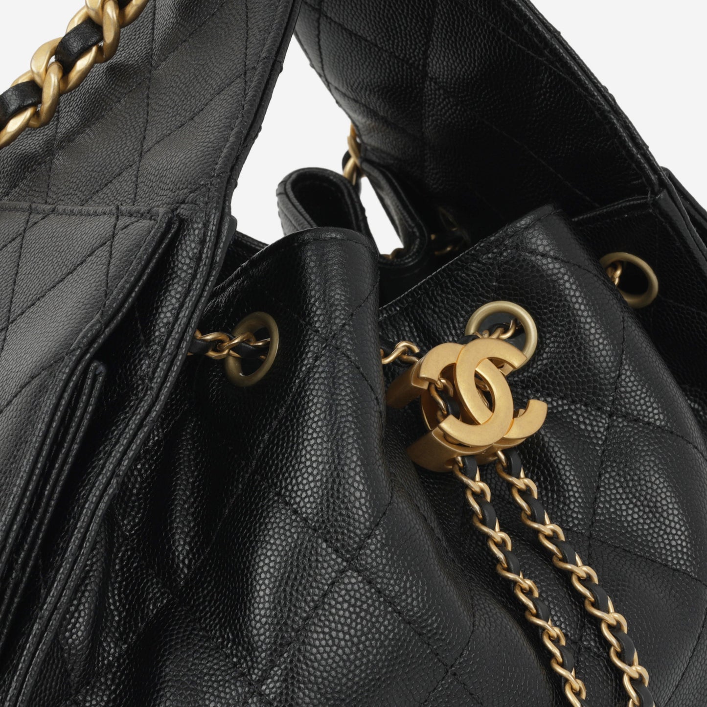 Chanel Small 25 Hobo - Black Caviar | Gold Hardware