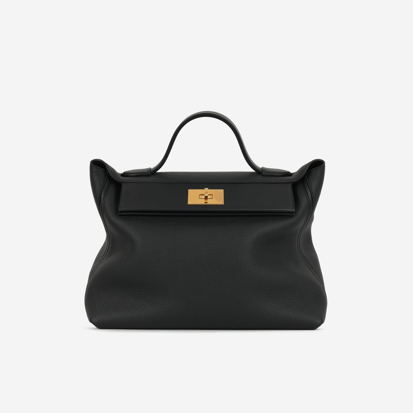 Hermés 24/24 35 - Black Togo / Swift Leather | Gold Hardware