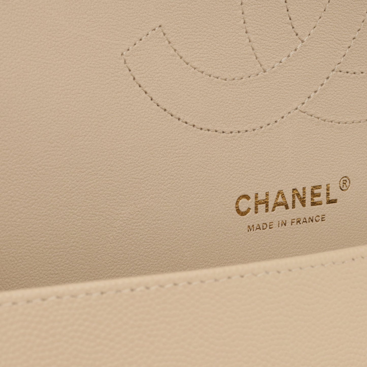 Chanel Classic Jumbo Double Flap - Ecru Caviar | Champagne Gold Hardware