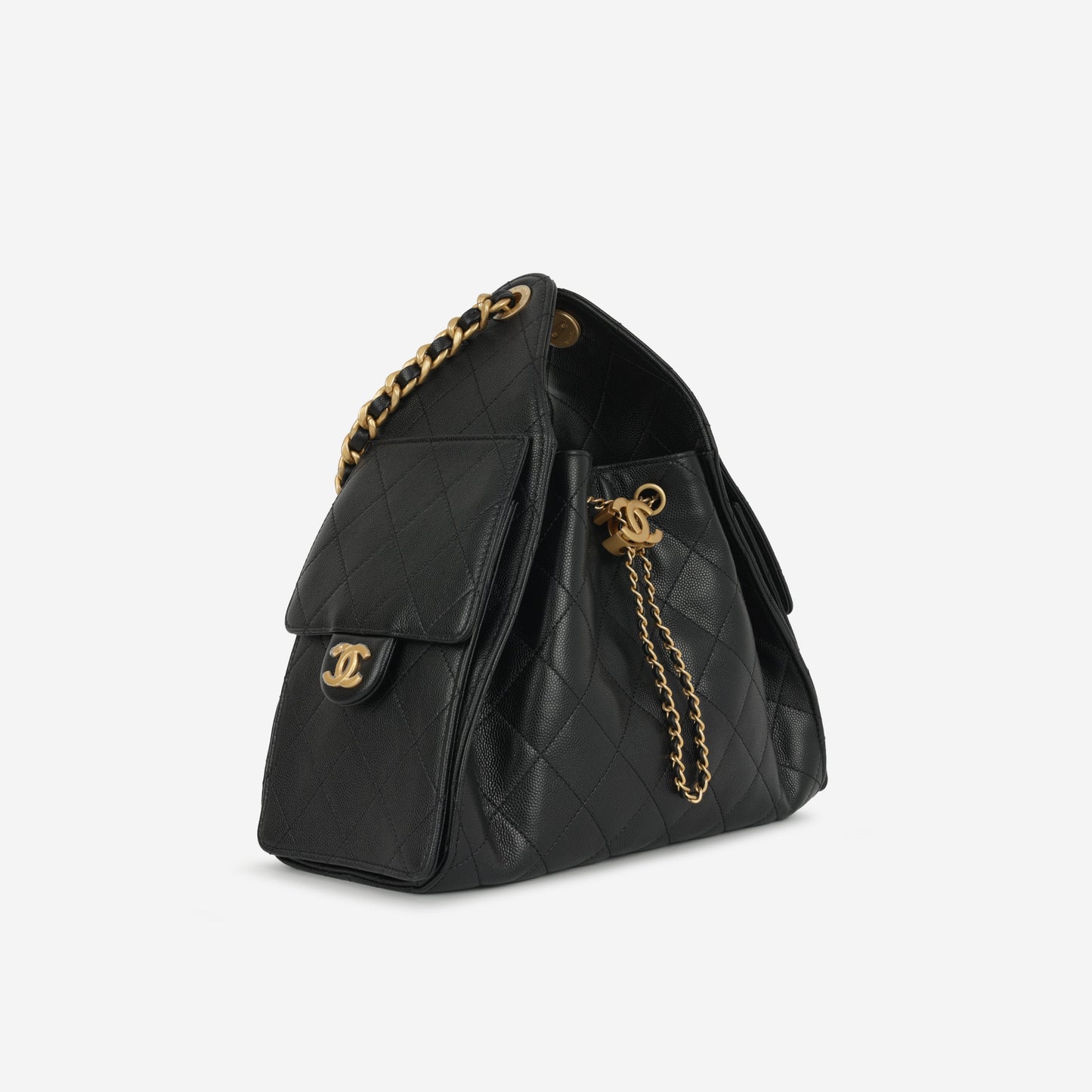 Chanel Small 25 Hobo - Black Caviar | Gold Hardware