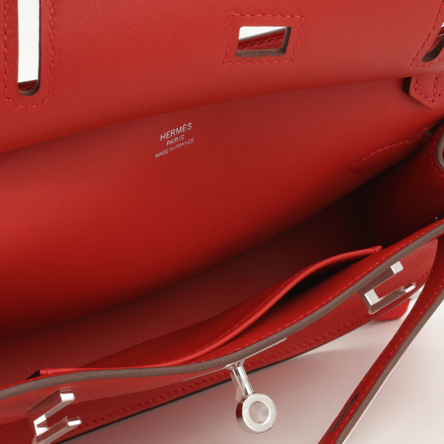 Hermès Mini Jypsiere - Rouge Vif Evercolour | Palladium Hardware