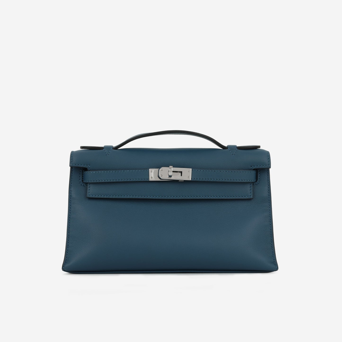 Hermès Kelly Pochette - Bleu Colvert Swift | Palladium Hardware