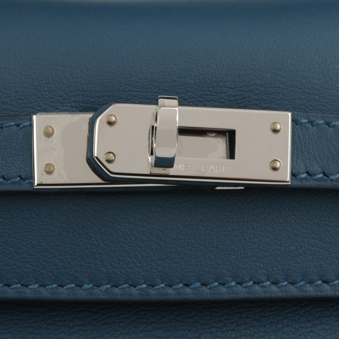 Hermès Kelly Pochette - Bleu Colvert Swift | Palladium Hardware