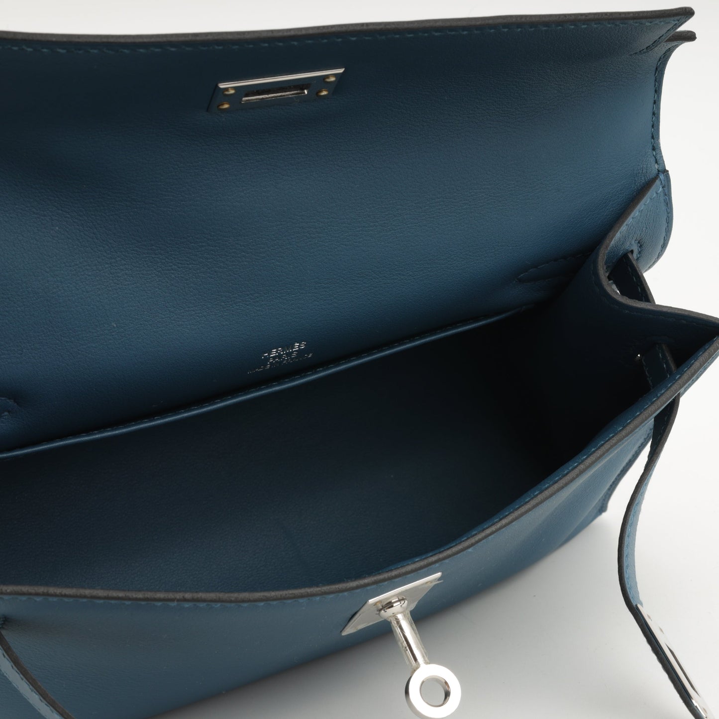 Hermès Kelly Pochette - Bleu Colvert Swift | Palladium Hardware