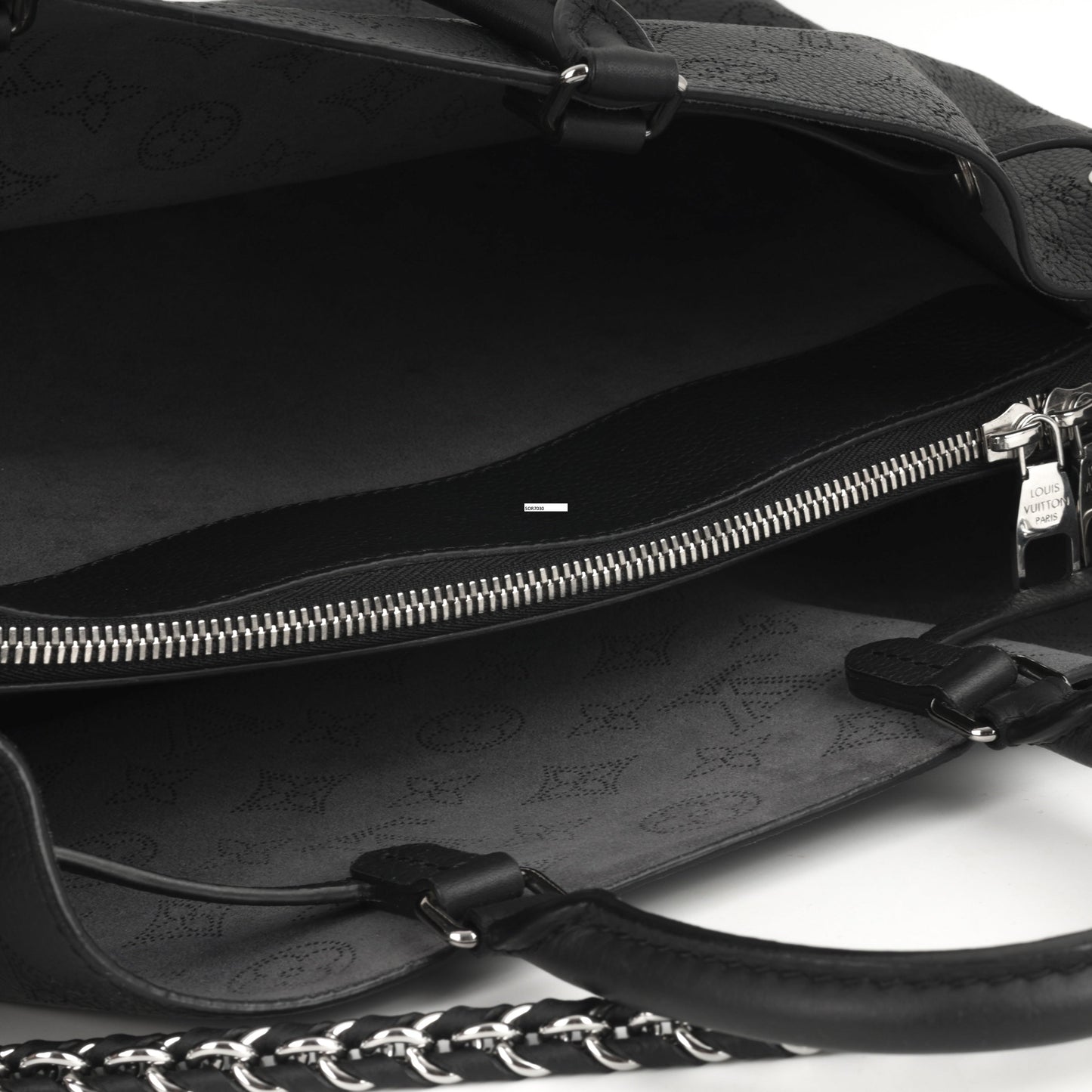 Louis Vuitton Bella Tote - Black Mahina | Silver Hardware