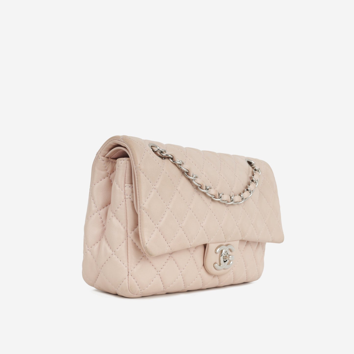 Chanel Seasonal Medium Flap Bag - Pink Lambskin | Silver Hardware