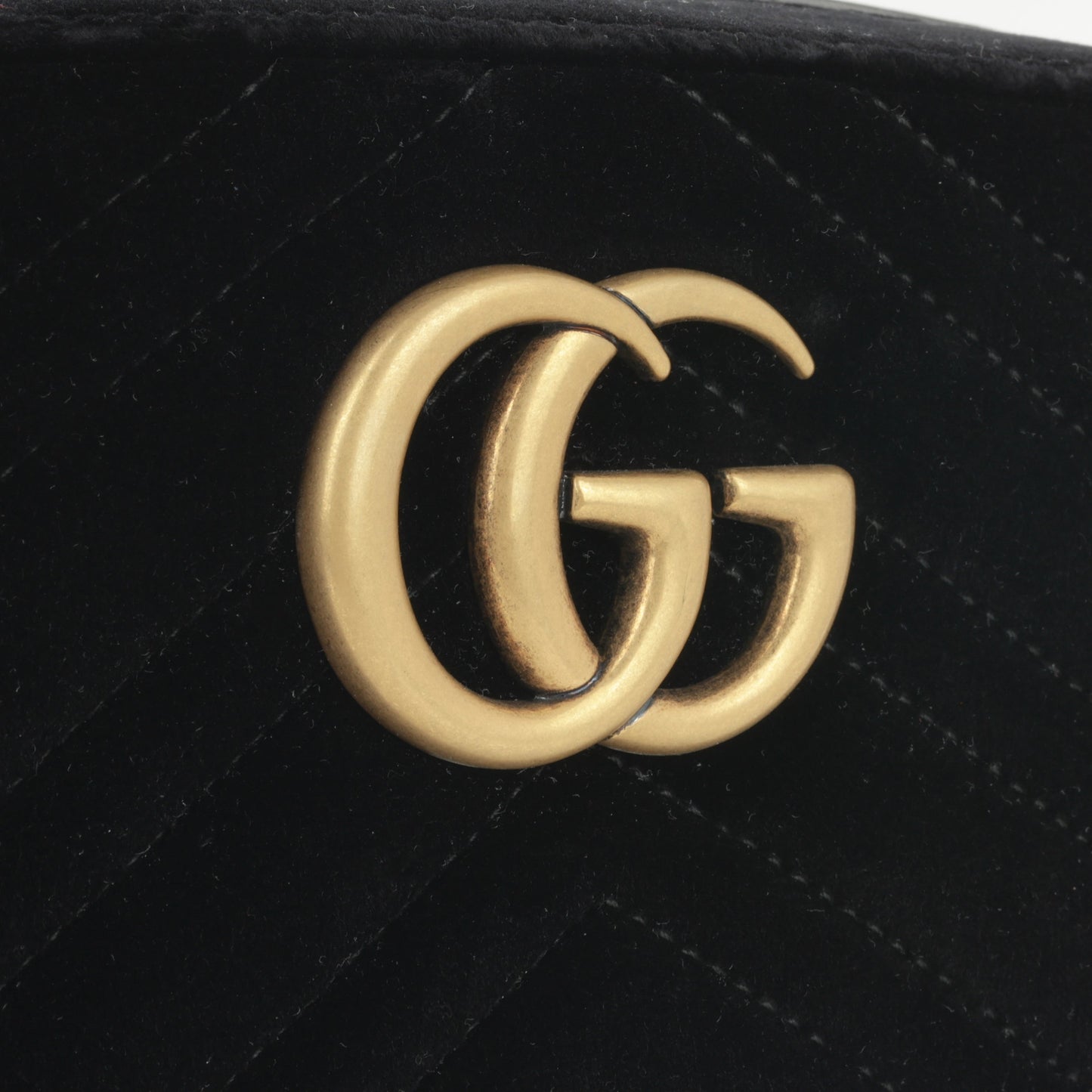 Gucci Small GG Marmont - Black Velvet | Gold Hardware
