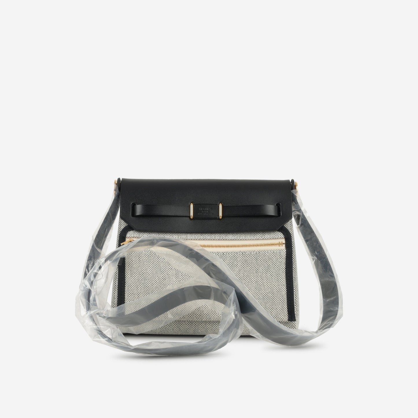 Hermès Mini Herbag 20 - Noir / Ecru Quadrille / Noir Hunter | Gold Hardware