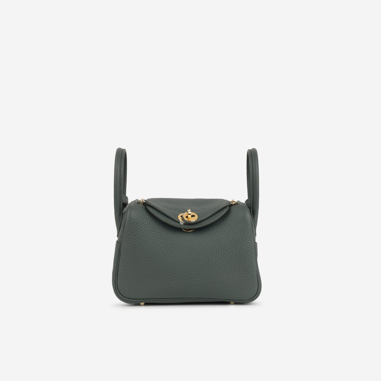 Hermès Mini Lindy - Vert Mangrove Clemence | Gold Hardware