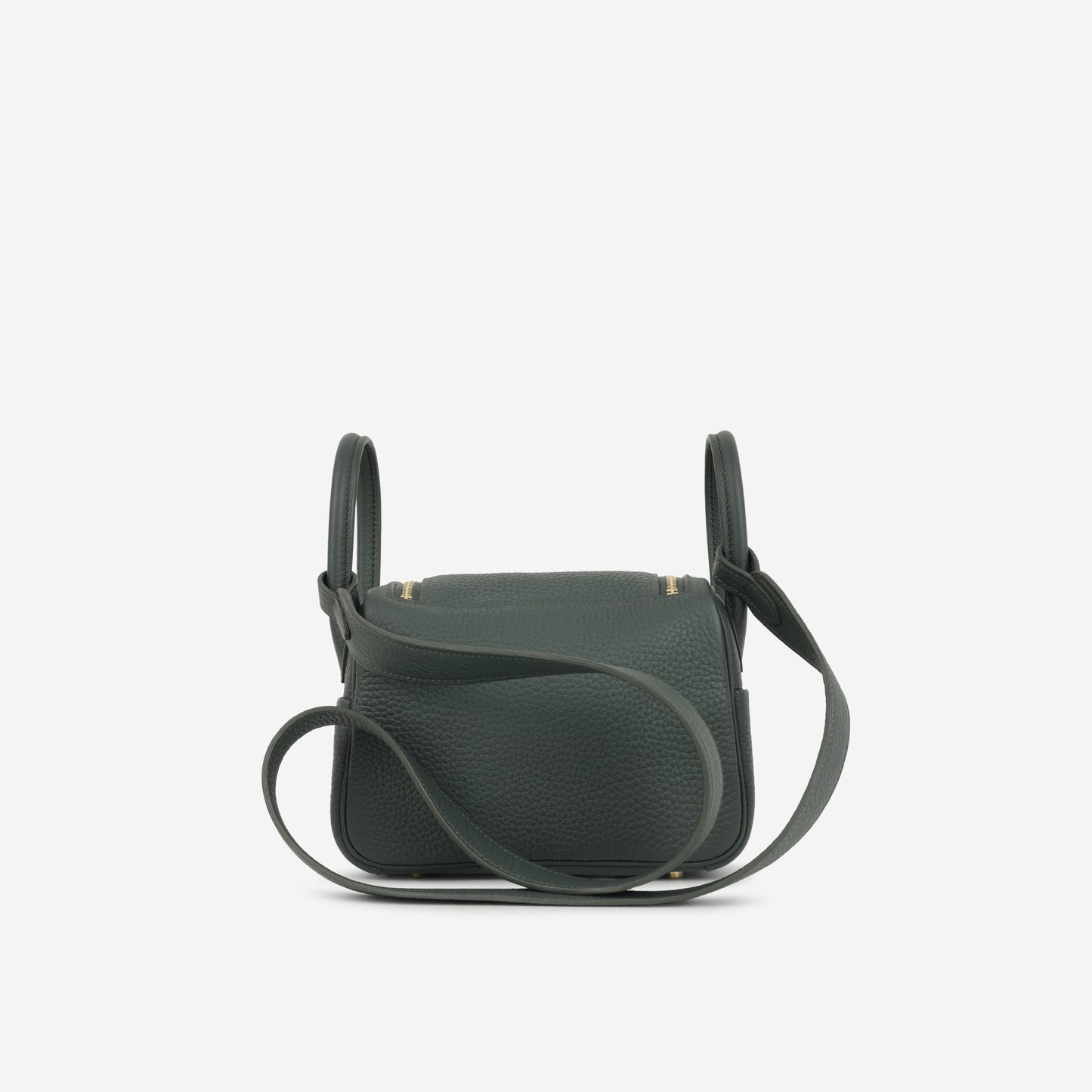 Hermès Mini Lindy - Vert Mangrove Clemence | Gold Hardware