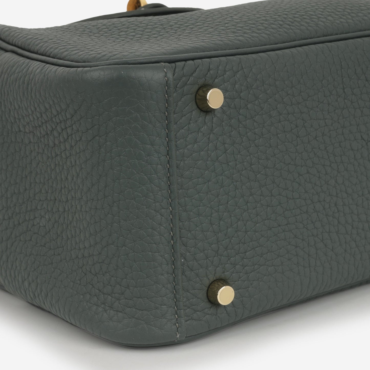 Hermès Mini Lindy - Vert Mangrove Clemence | Gold Hardware