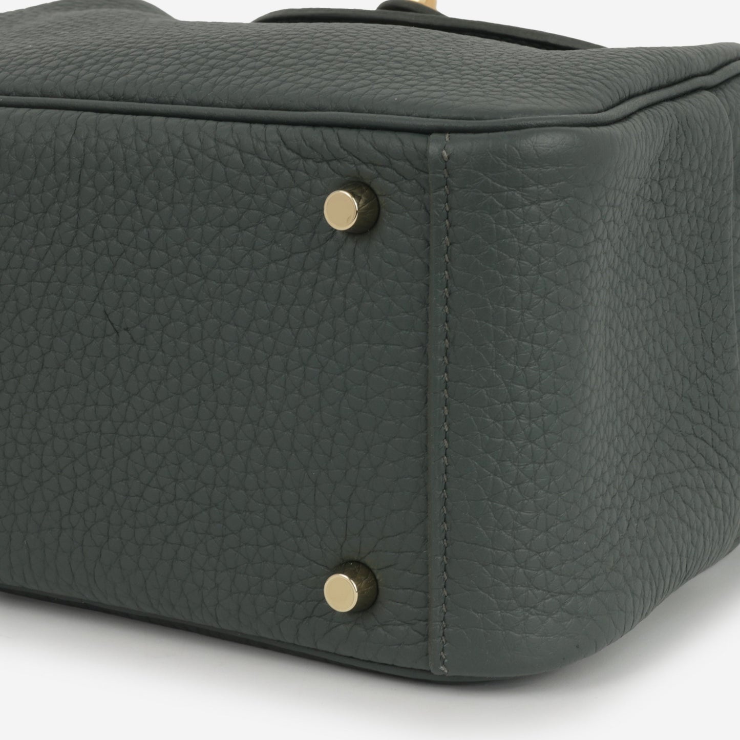 Hermès Mini Lindy - Vert Mangrove Clemence | Gold Hardware