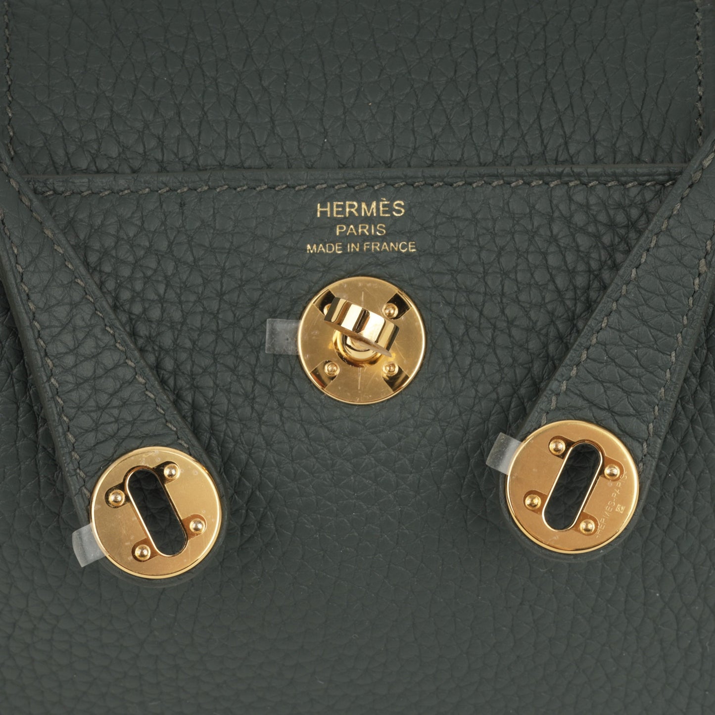 Hermès Mini Lindy - Vert Mangrove Clemence | Gold Hardware