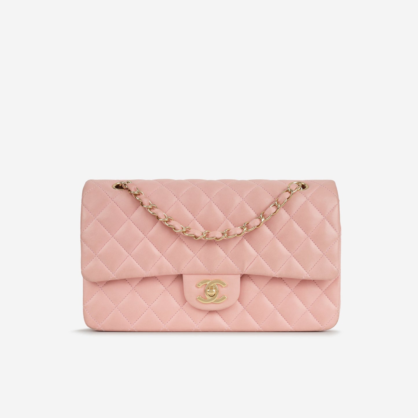 Chanel Vintage Medium Classic Flap - Pink Lambskin | Gold Hardware